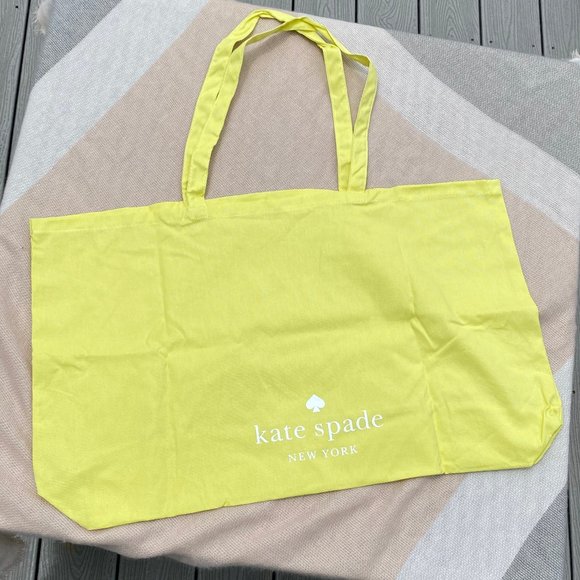 Kate Spade Yellow Cotton Canvas Tote - Picture 3 of 6